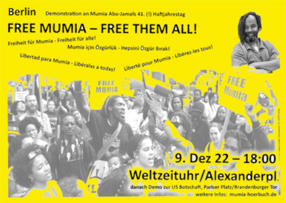 Demo Alexanderplatz 09.12.22 Free Mumia - Free them all