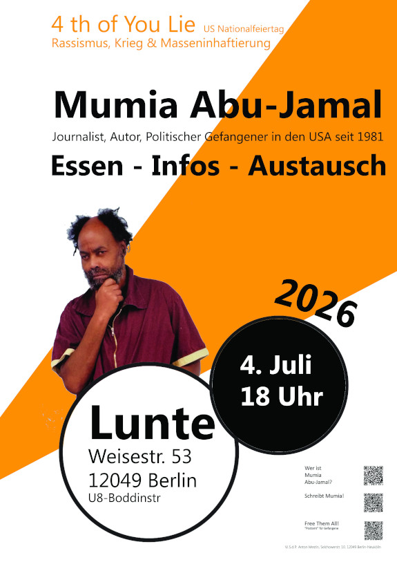 Plakat zur Veranstaltung in der Lunte am 04.07.2026