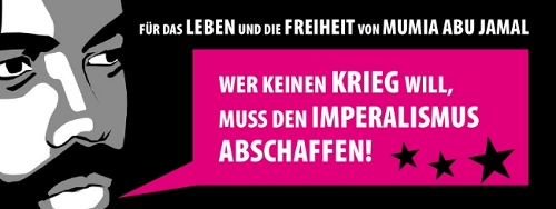 Anti-Kriegs Transparent an der Demo
