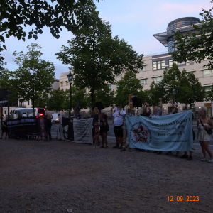 Kundegebung Berlin Leonard Peltier vom 12.09.2023