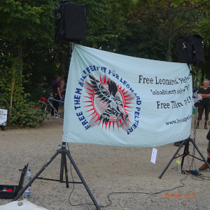 Kundegebung Berlin Leonard Peltier vom 12.09.2023